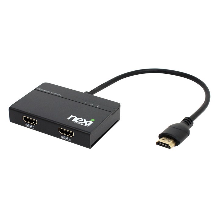 넥시 HDMI 1:2 분배기 유전원 케이블타입 NX-4K0102SPC NX524, 단일색상, 1개