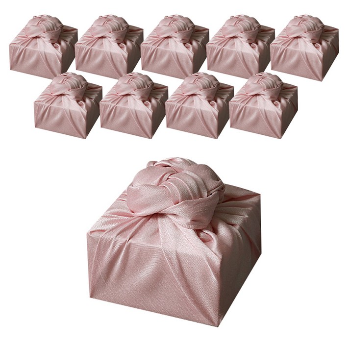 통샵 실크 홑 보자기 45 x 45 cm, 베이비핑크(667), 10개