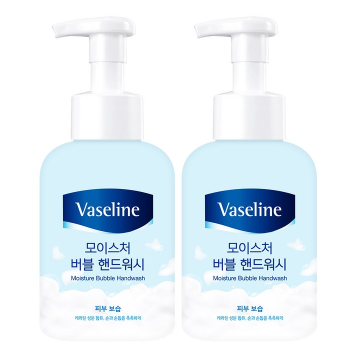 바세린 모이스처 버블 핸드워시, 500ml, 2개