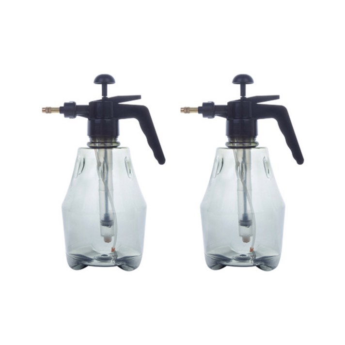 아리코 투명 글라스 다이아몬드형 공기압력 분무기 D TYPE 그레이 1.5L, 2개