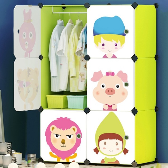 가팡 침실 베이비 옷장 C, 그린