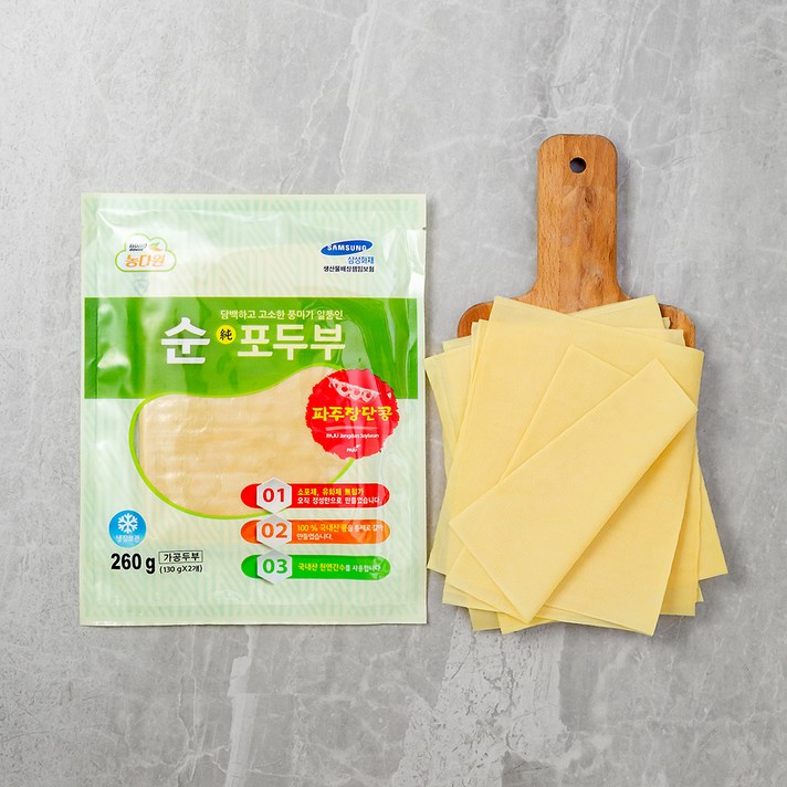 농다원 파주 장단콩 국산 포두부, 260g, 1개
