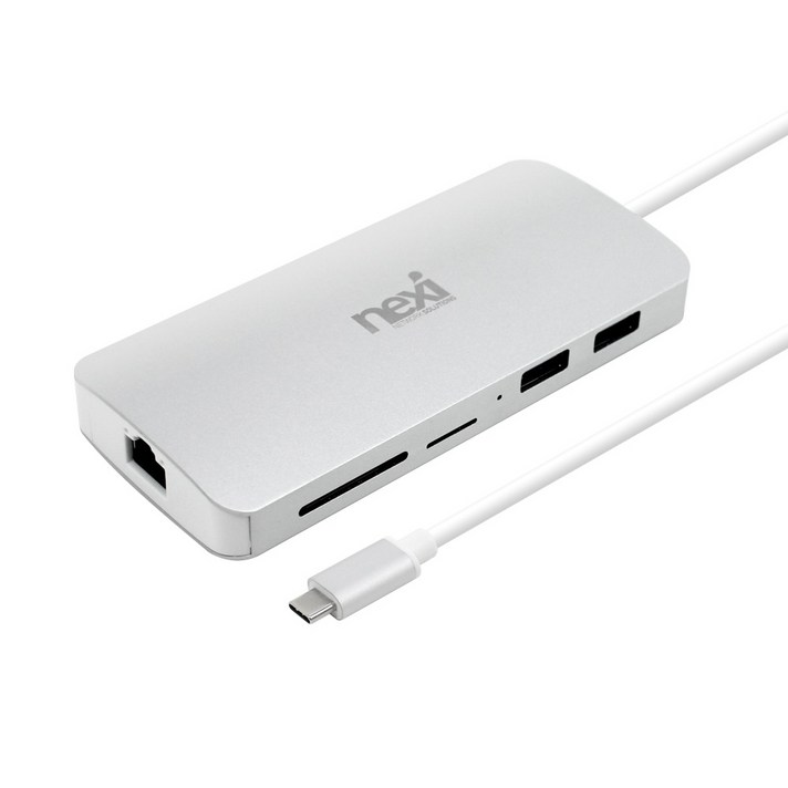 넥시 올인원 도킹스테이션 USB 3.1 Type-C 멀티허브 NX-Y9115 NX510, 혼합색상