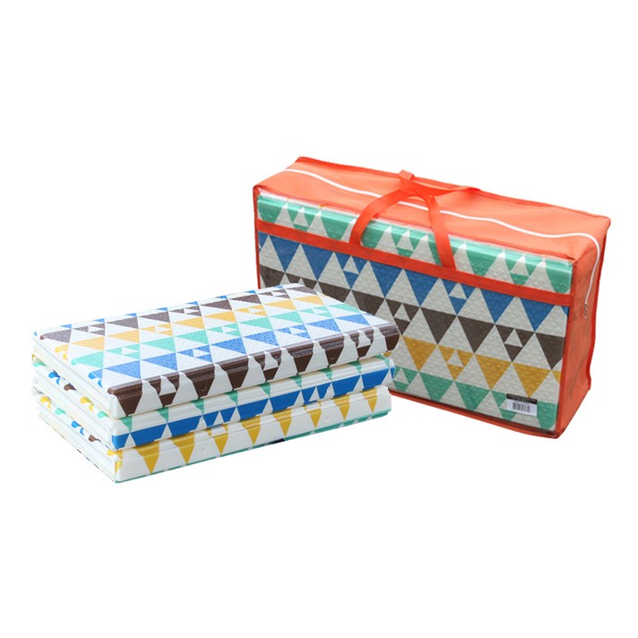 마운틴 컬러 캠핑 매트 + 파우치 오렌지, 혼합색상