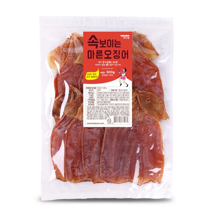 바다원 속보이는 오징어, 300g, 1개