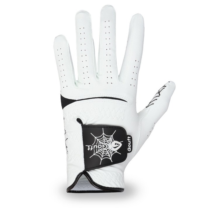 고프트 남성용 스파이더웹 화이트 에디션 골프장갑 왼손착용 SWG, 블랙