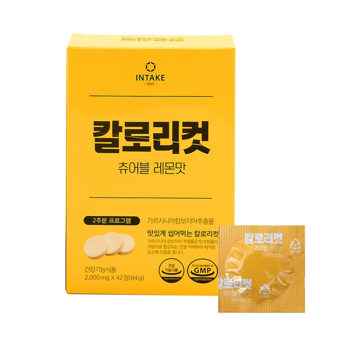 인테이크 칼로리컷 츄어블 레몬맛, 42정, 1개