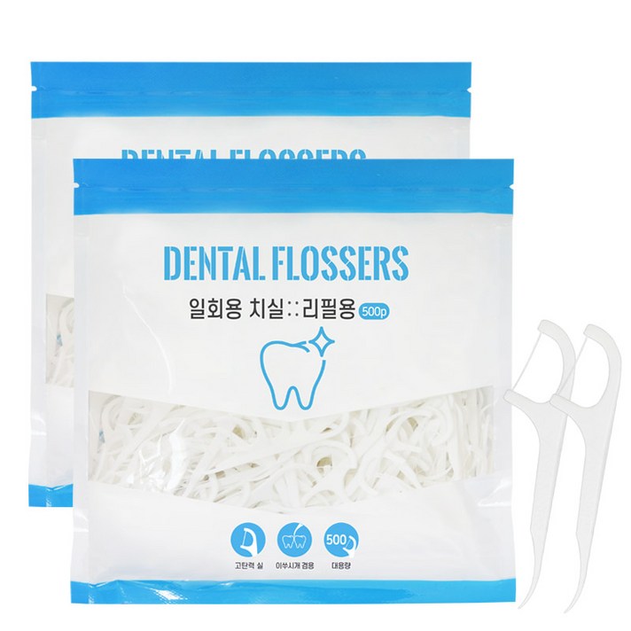 원이스토리 일회용치실 7.2cm, 500개입, 2개