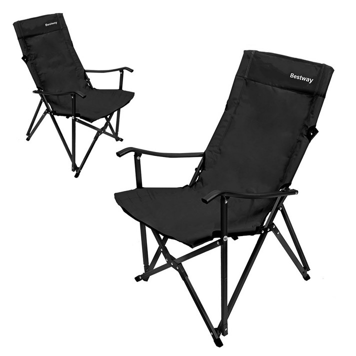 베스트웨이 릴렉스 캠핑의자, 블랙, 2개