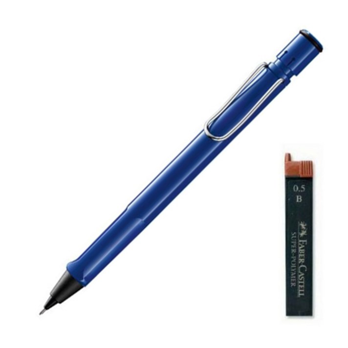 LAMY 사파리 샤프 블루 + 파버카스텔 샤프심 랜덤발송 세트, 0.5mm, 1세트