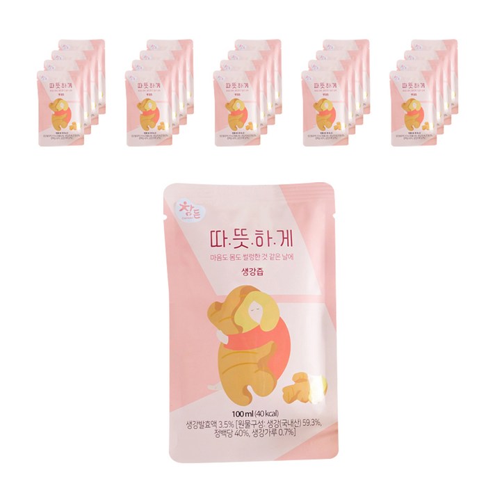 참든 따뜻하게 생강 가족 건강음료, 100ml, 30개