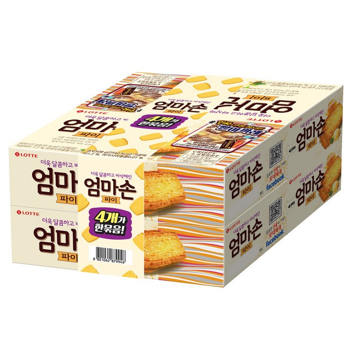 엄마손 파이 과자, 127g, 4개