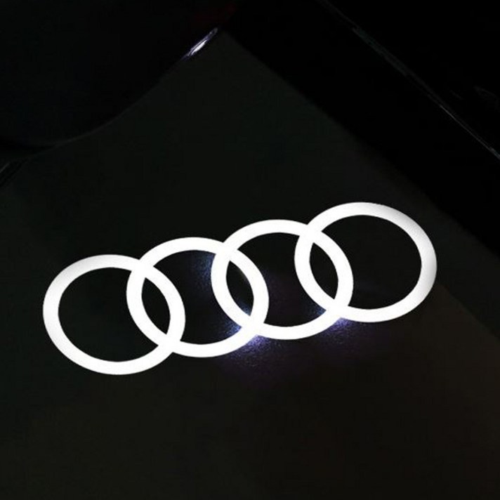 해시카 아우디 렌즈형 도어라이트 도어빔 고급형 LED 순정 교체형, 1개