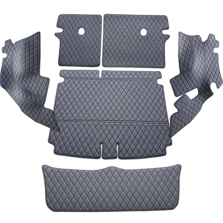 차팡 풀커버 일반 원단 차량용 트렁크매트 벨크로 까끌이 15p + 보들이 15p, 니로 노블레스 5인승 2020년형(스피커 무), 블랙 앤 블랙