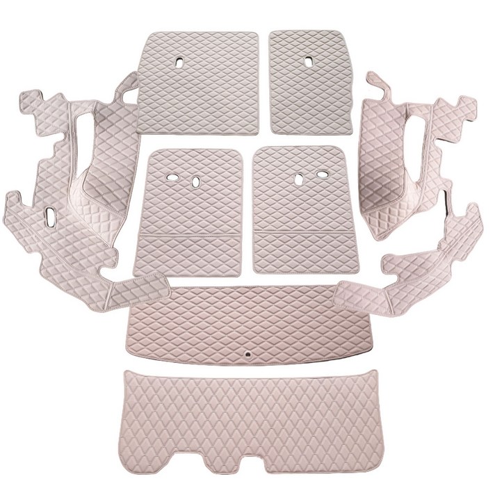 차팡 풀커버 SS 원단 차량용 트렁크매트 새들브라운 + 벨크로 까끌이 15p + 보들이 15p, 기아, 쏘렌토 MQ4 7인승 2020년형(스피커 무)