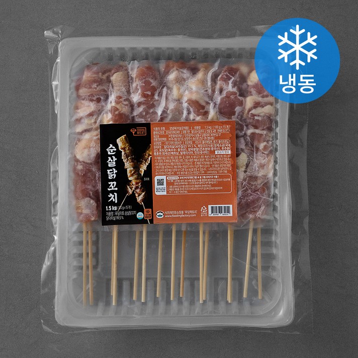푸딩팩토리 푸딩미트 염지 순살닭꼬치 15p (냉동), 1.5kg, 1개