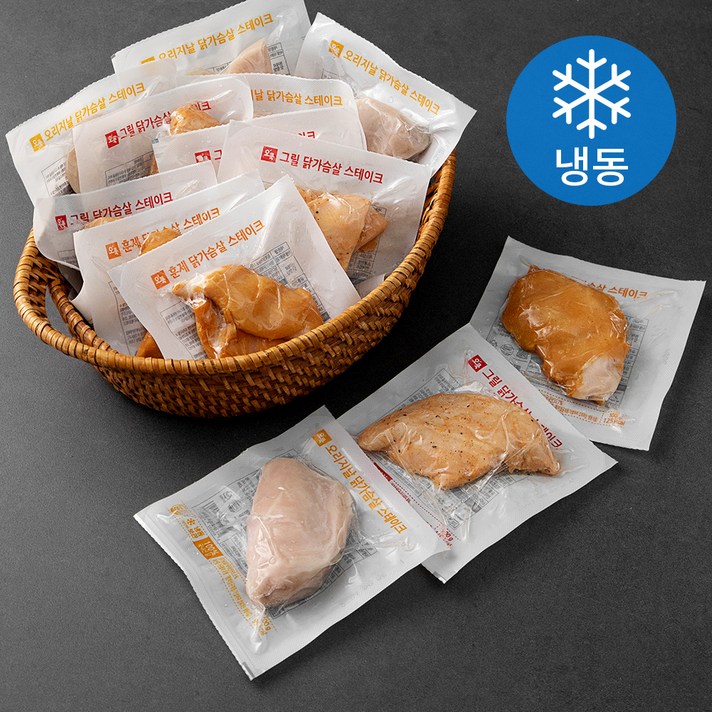 오쿡 닭가슴살 오리지날 100g x 7팩 + 그릴 100g x 7팩 + 훈제 100g x 6팩 (냉동), 1세트