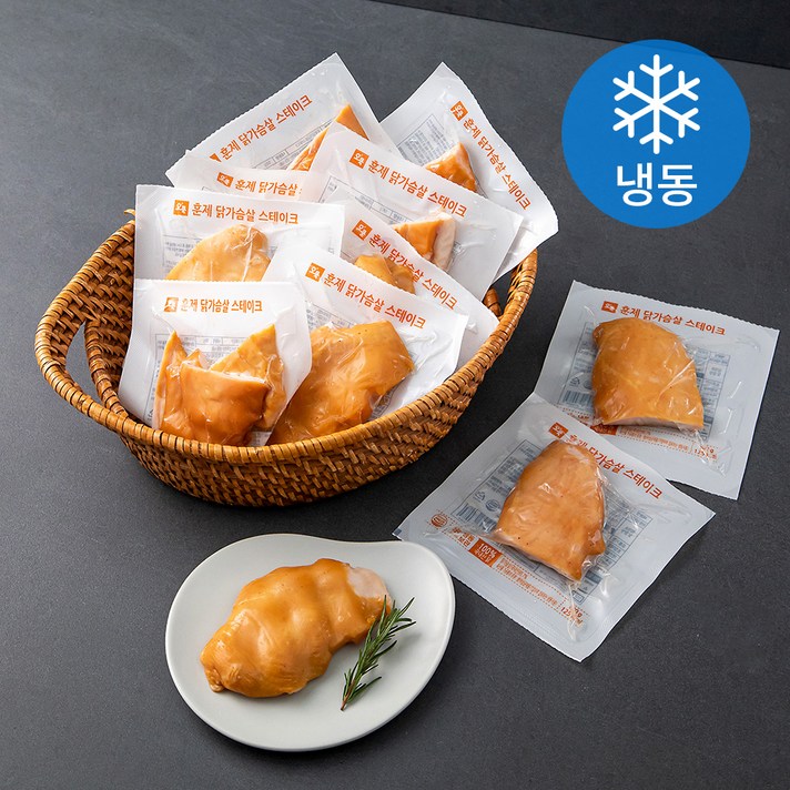 오쿡 훈제 닭가슴살 스테이크 (냉동), 100g, 20팩