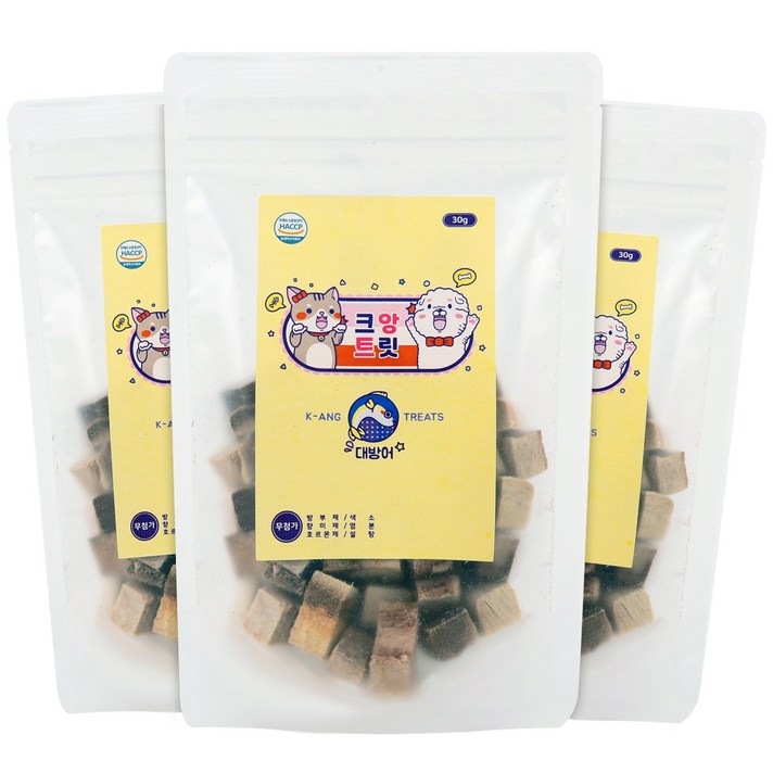 크앙트릿 동결건조 반려동물 트릿 30g, 대방어맛, 3개입