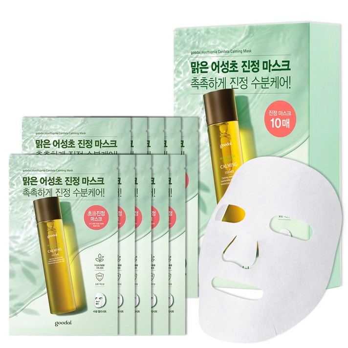 구달 맑은 어성초 진정 마스크, 1개입, 10개