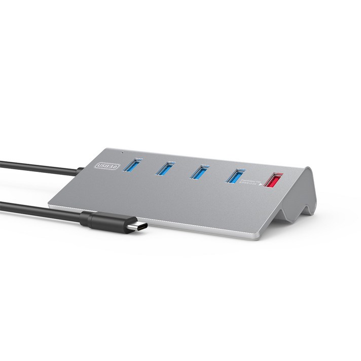 넥스트 USB 3.0 TYPE C 4 Port 플러스 Charger 1Port USB허브 NEXT-329TC, 혼합색상