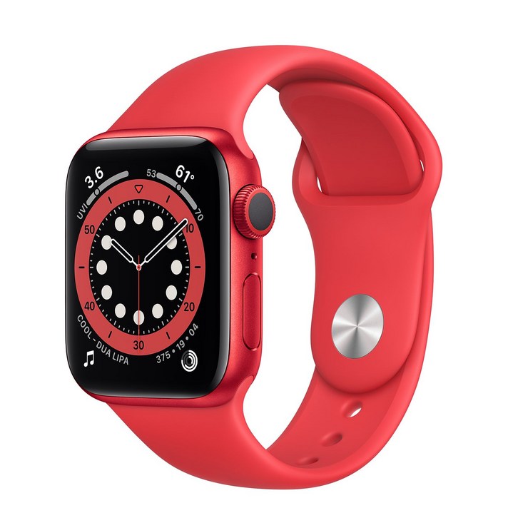 Apple 애플워치 6, GPS, (PRODUCT)RED 알루미늄 케이스, (PRODUCT)RED 스포츠 밴드