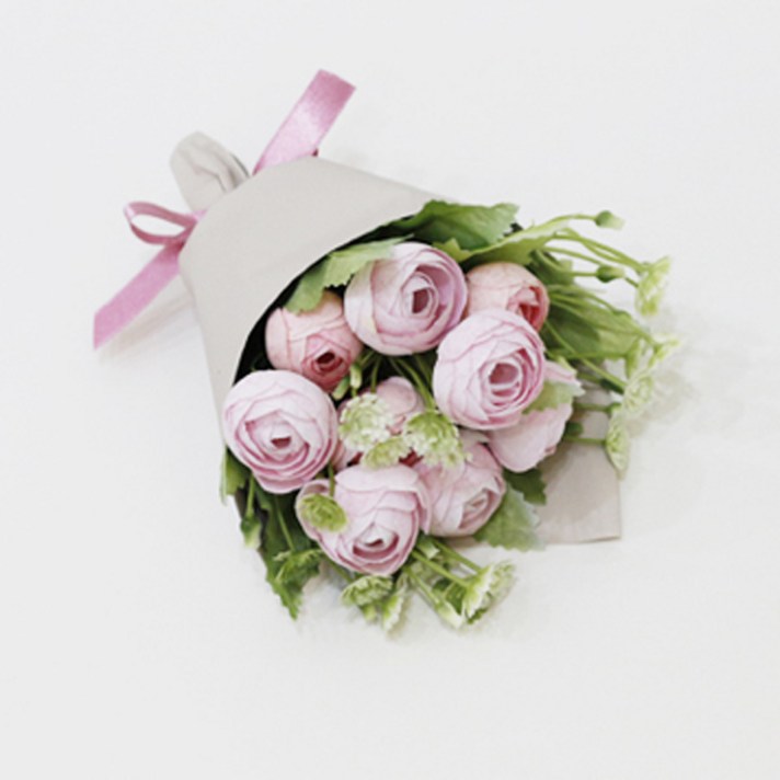 다니엘라 조화 미니 추모 꽃다발 미니라넌큘러스, 핑크