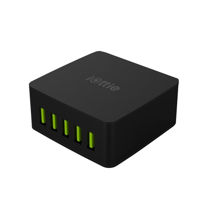 아이오티 5포트 멀티 USB 충전기 KYT050800KU-14, 블랙