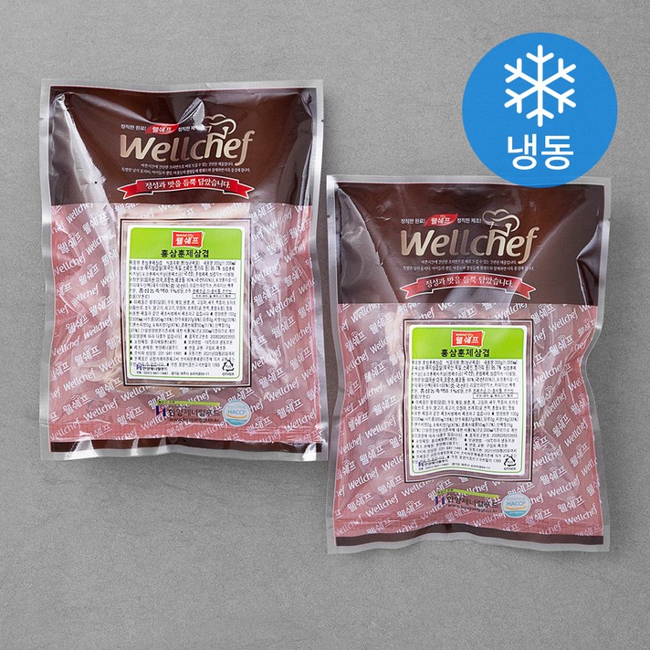 웰쉐프 홍삼 훈제삼겹 (냉동), 300g, 2개