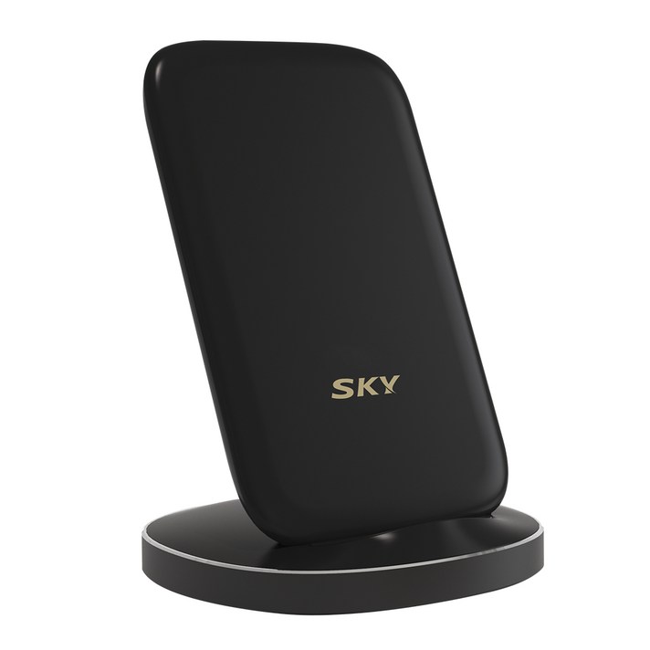 SKY 필 W3 아이언플러스 고속 무선충전기 15W SKY-W3P, 블랙, 1개
