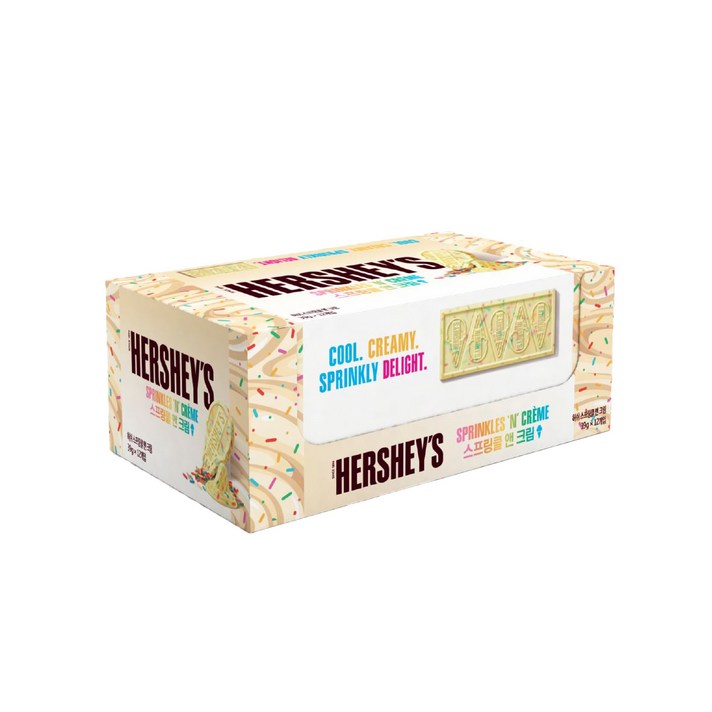 허쉬 레귤러바 스프링클 앤 크림, 39g, 12개