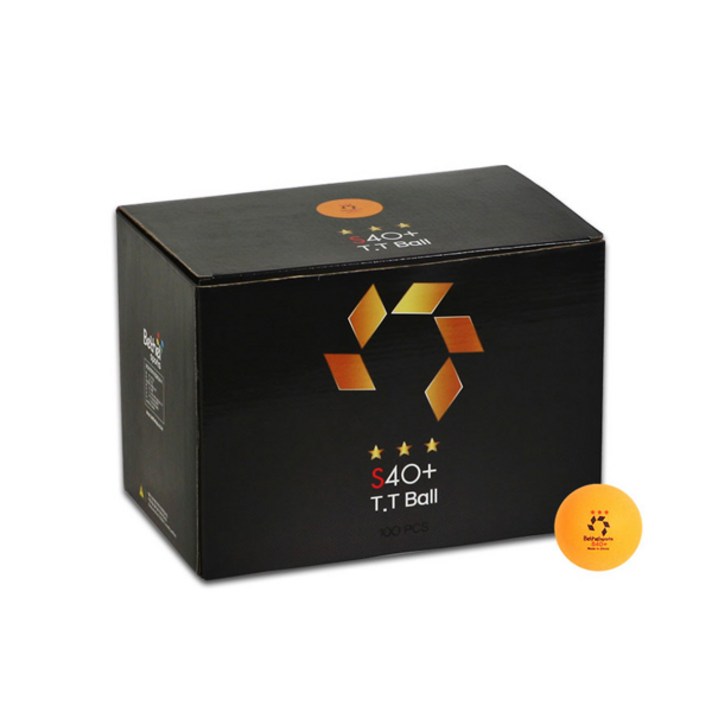 벧엘 3성 S40플러스 ABS 탁구공 100p, 주황, 1개