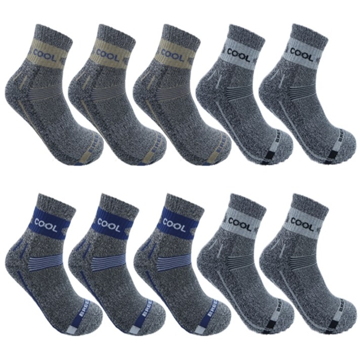 브리즈 남성용 단목 등산양말 10켤레, 랜덤발송