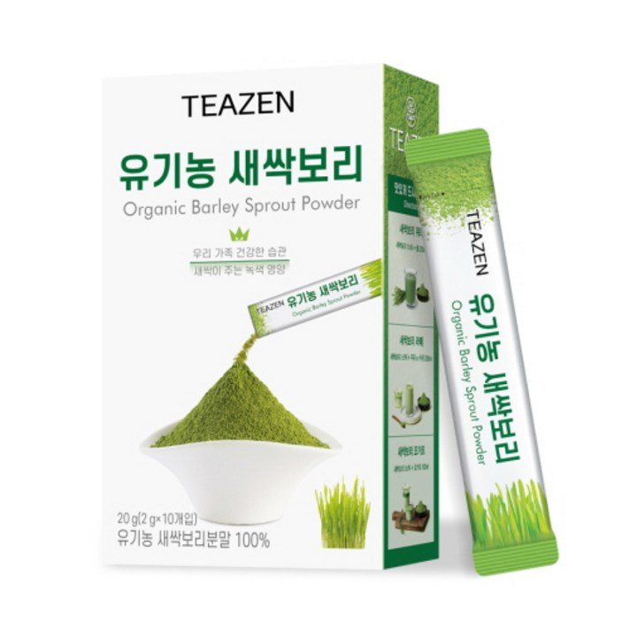 티젠 유기농 새싹보리 분말, 2g, 120개