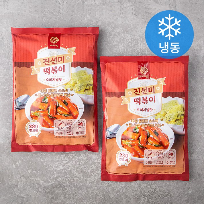 마이비밀 진선미 떡볶이 오리지널맛 (냉동), 466g, 2개