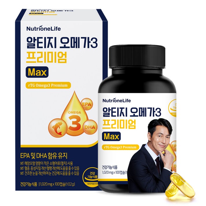 뉴트리원 라이프 알티지 오메가3 프리미엄 맥스, 100정, 1개