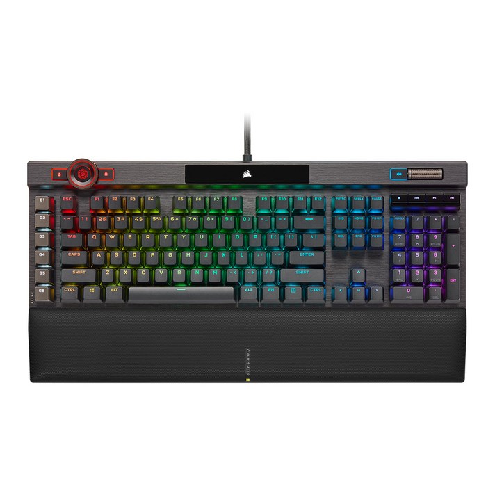 커세어 K100 RGB PBT 기계식 키보드 은축 영문, RGP0095