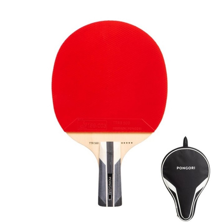 데카트론 TTR560 5겹 2mm CP 탁구라켓 + 커버