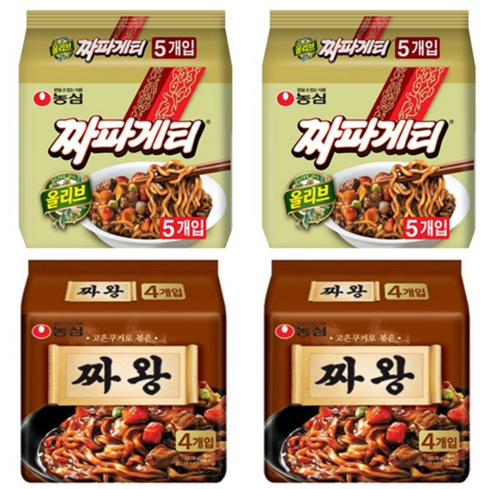 농심 짜파게티 10p + 짜왕 8p 기획 세트, 1세트