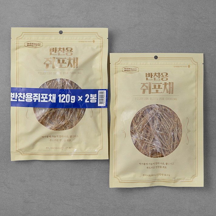 리프레쉬 베트남산 반찬용 쥐포실채, 120g, 2봉