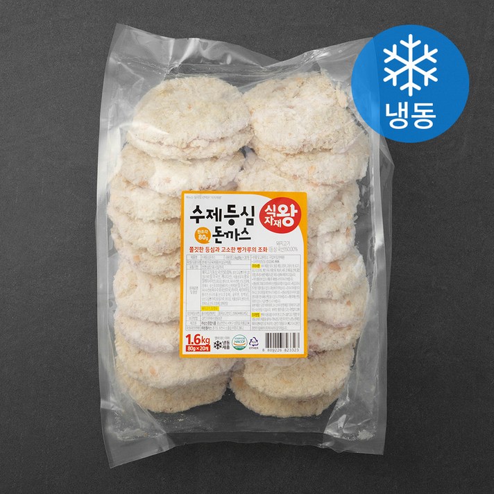 식자재왕 수제 등심돈까스 (냉동), 1.6kg, 1개