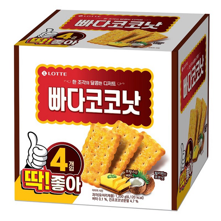 빠다코코낫 비스켓, 300g, 4개