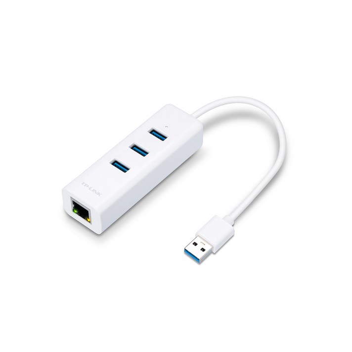 티피링크 기가비트 2 in 1 이더넷 어댑터 USB 3.0 3포트 허브 UE330, 혼합색상