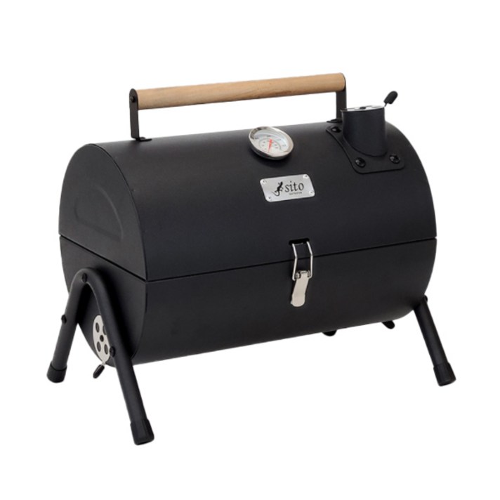 SITO 훈제 숯불그릴 테이블탑 블랙, 1개