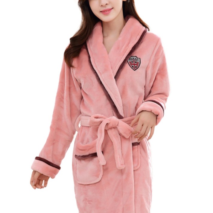 부드러운 커플용 샤워가운 XL, A 핑크(여성), 1개