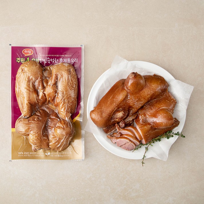 주원산오리 와인숙성한 훈제통오리, 900g, 1개