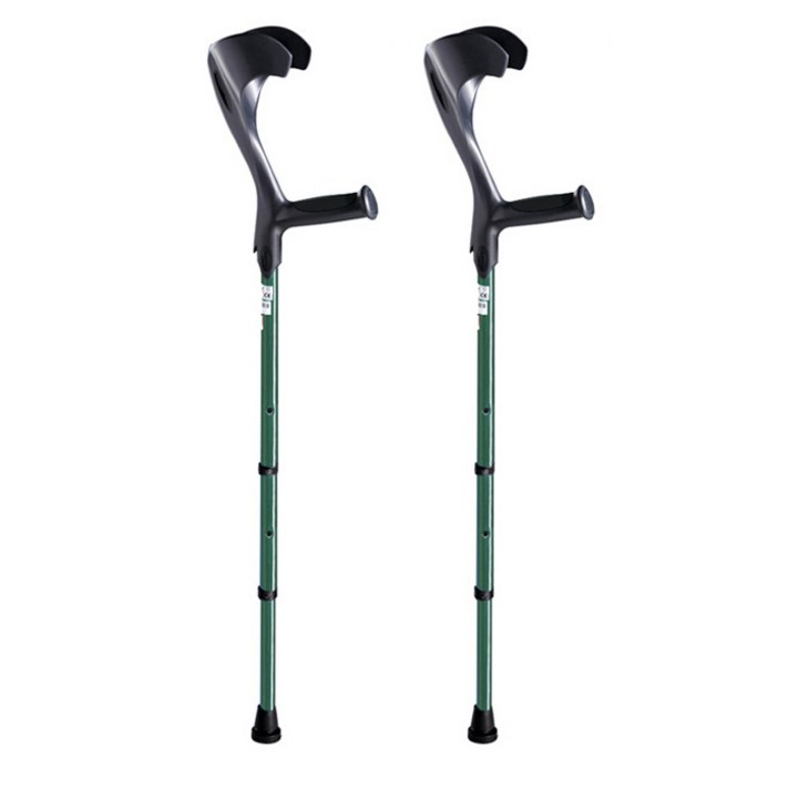 애이도 프랑스컬러 엘보클러치 알루미늄 목발 검정 + 초록, 2개