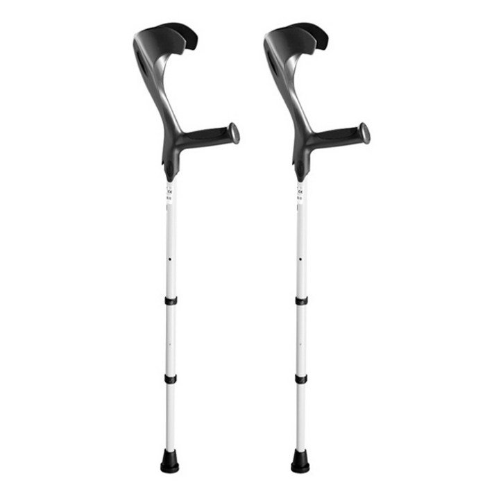 애이도 프랑스컬러 엘보클러치 알루미늄 목발 검정 + 하얀색, 2개