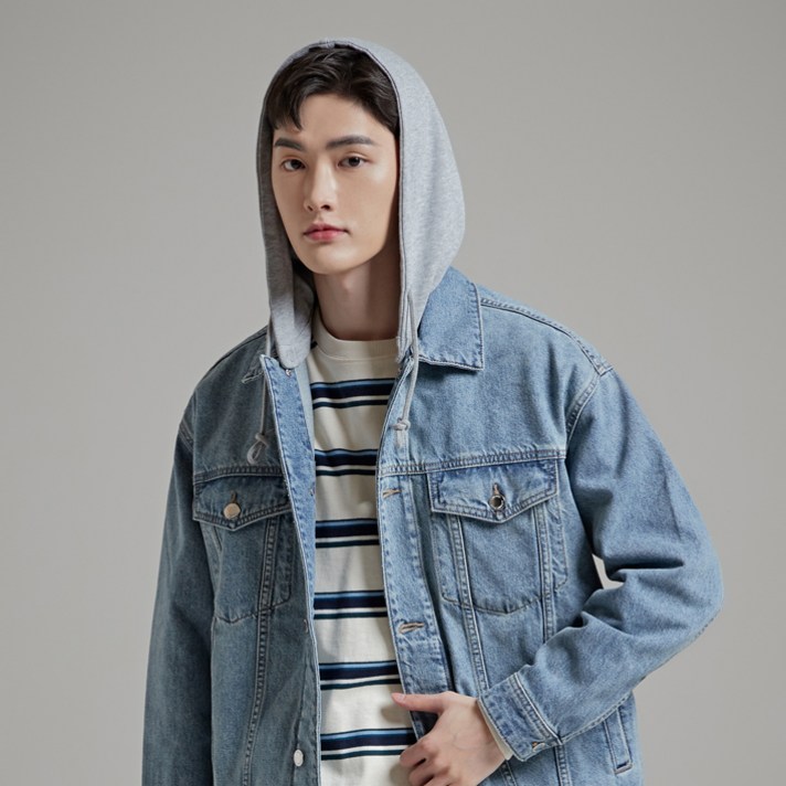 스파오 후드형 데님 자켓