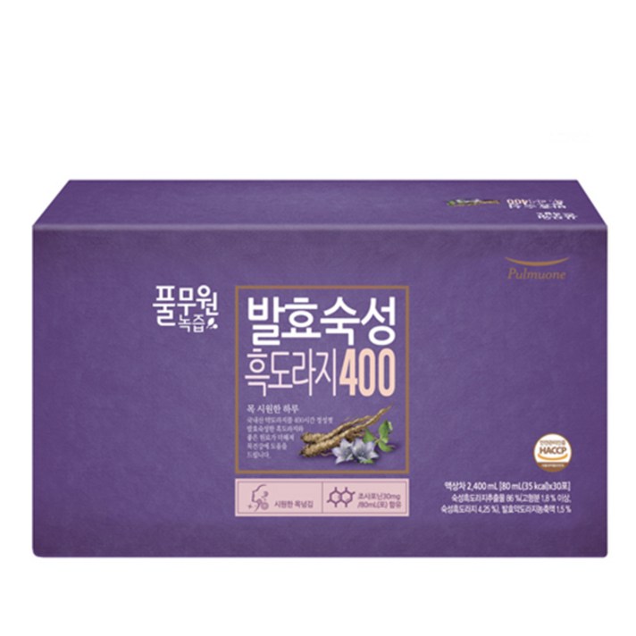 풀무원 건강즙 발효숙성 흑도라지 400 30p, 2400ml, 1개